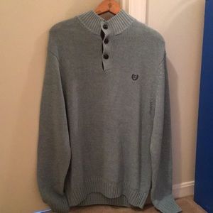 Chaps Teal Small Sweater with Shoulder Pads
